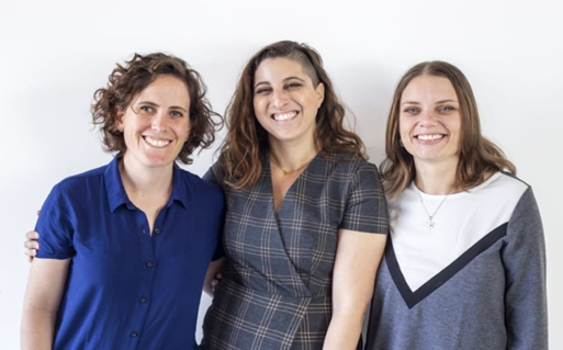 Kinoko-Tech founders; Hadar Shohat, Dr. Jasmin Ravid, Dr. Daria Feldman.